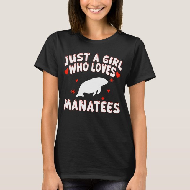 Camiseta Sólo Un Chica Que Ama A Los Manatees Cute Manatee (Anverso)
