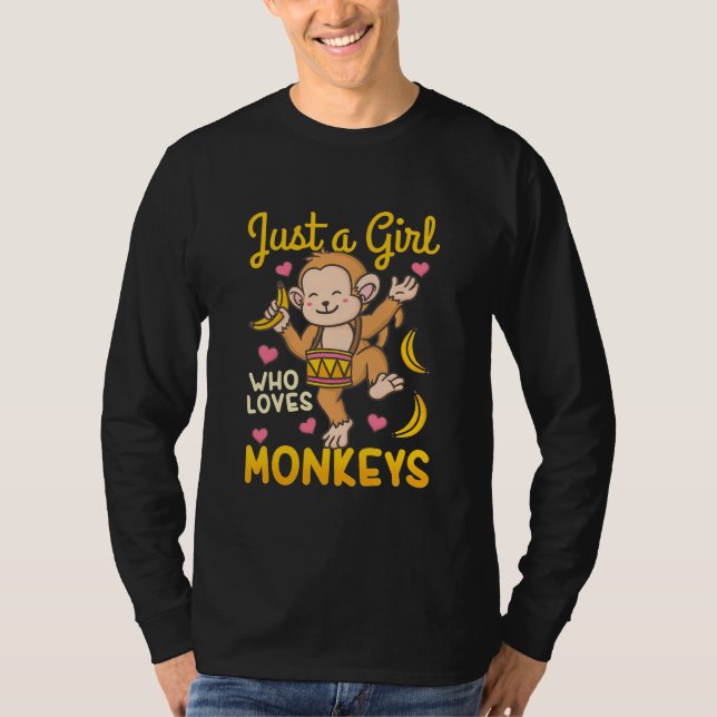 Camiseta Solo un Chica que ama a los monos (Anverso)