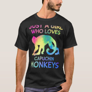 Camiseta Sólo un Chica que ama a los monos capuchinos graci