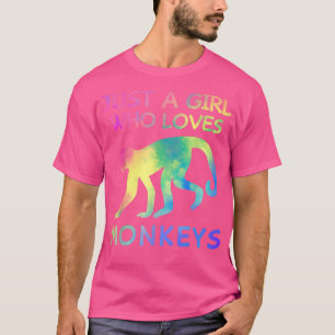 Camiseta Sólo un Chica que ama a los monos Gracioso Zookeep