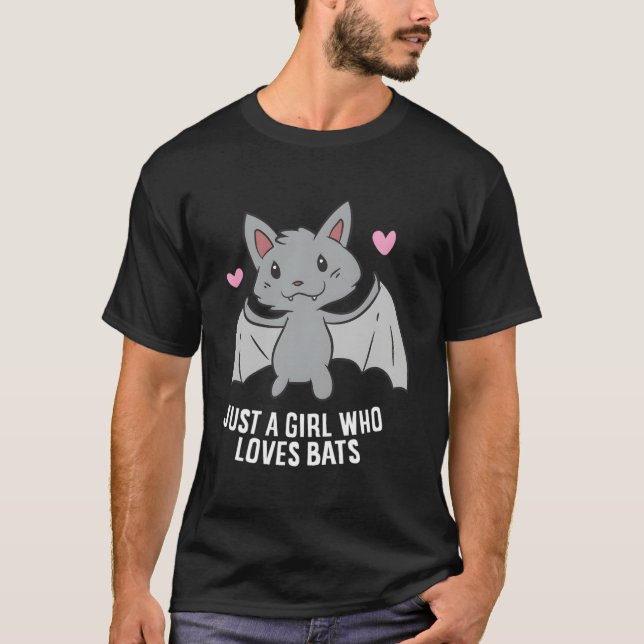 Camiseta Sólo un Chica que ama a los murciélagos (Anverso)