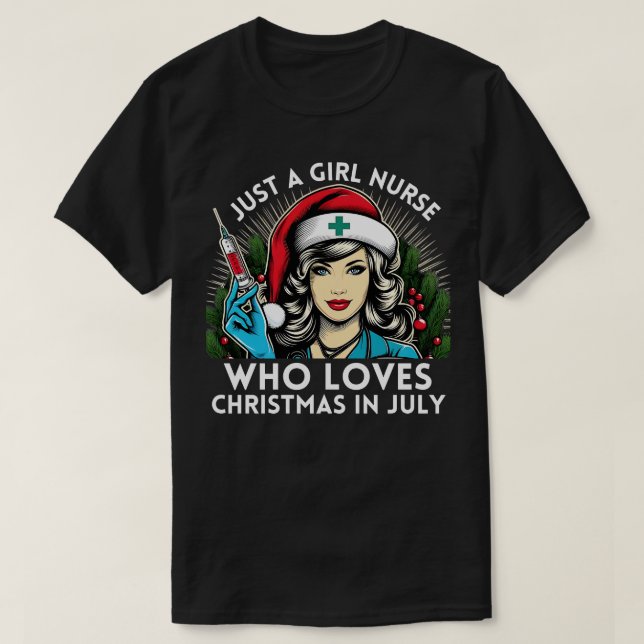 Camiseta Sólo Un Chica Que Ama A Los Navidades En Julio Amo (Diseño del anverso)