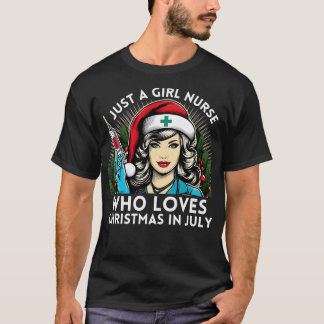 Camiseta Sólo Un Chica Que Ama A Los Navidades En Julio Amo
