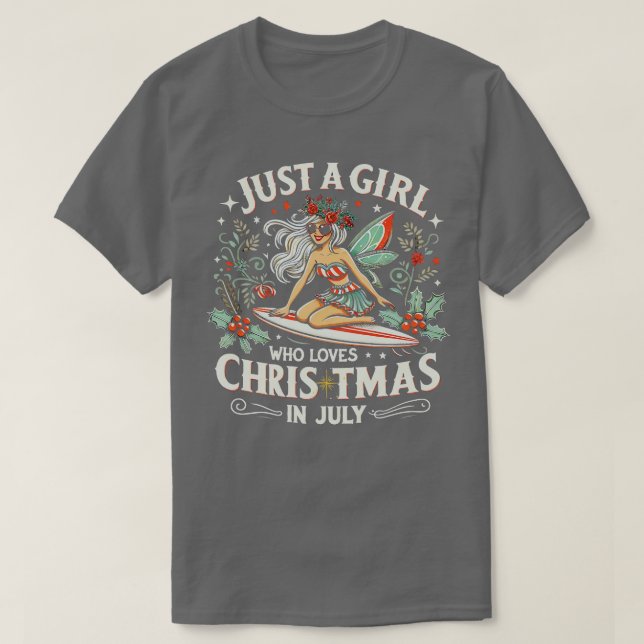 Camiseta Sólo Un Chica Que Ama A Los Navidades En Julio Nav (Diseño del anverso)