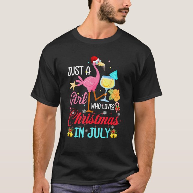Camiseta Sólo Un Chica Que Ama A Los Navidades En Julio Ver (Anverso)
