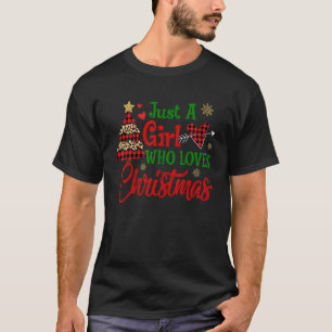 Camiseta Sólo un Chica que ama a los Navidades Feliz Cristo