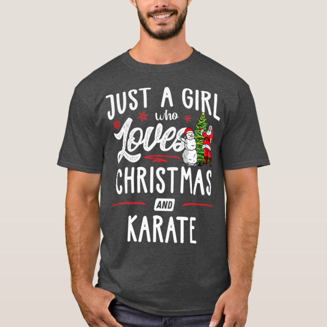 Camiseta Solo Un Chica Que Ama A Los Navidades Y El Regalo  (Anverso)