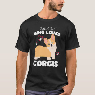Camiseta Solo Un Chica Que Ama A Los Niños Corgis Cute Corg