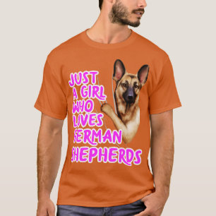 Camiseta Sólo un Chica que ama a los pastores alemanes