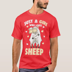 Camiseta Sólo un Chica que ama a los pastores de ovejas Lov