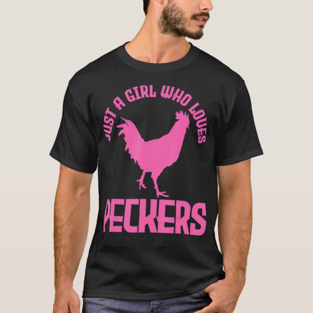 Camiseta Solo un Chica que ama a los pastores de pollo (Anverso)