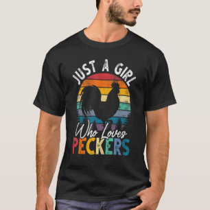 Camiseta Solo un Chica que ama a los pastores de pollo agri