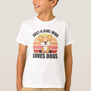 Camiseta Solo un Chica que ama a los perros Boxer Kawaii