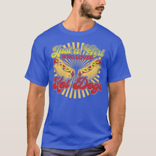 Camiseta Sólo un Chica que ama a los perros calientes