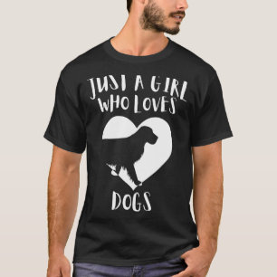Camiseta Sólo un Chica que ama a los perros Perros Negros C
