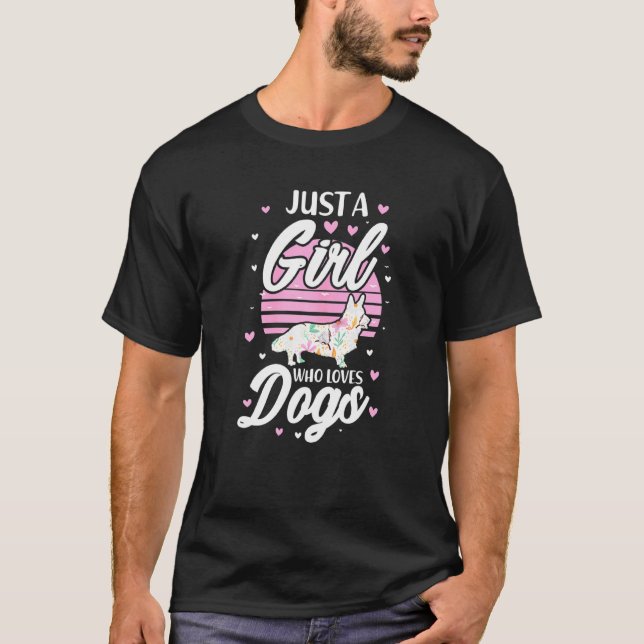 Camiseta Solo un Chica que ama a los perros que hace Cardig (Anverso)