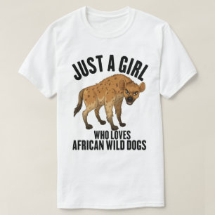 Camiseta Solo un Chica que ama a los perros salvajes africa