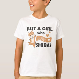Camiseta Solo un Chica que ama a los perros shiba dulces