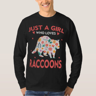 Camiseta Sólo Un Chica Que Ama A Los Racconones Que Aman A 