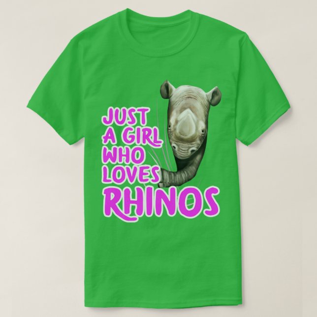 Camiseta Solo un Chica que ama a los rinocerontes (Diseño del anverso)