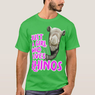 Camiseta Solo un Chica que ama a los rinocerontes