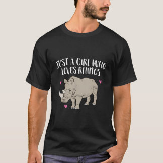 Camiseta Sólo un Chica que ama a los rinocerontes rinoceron