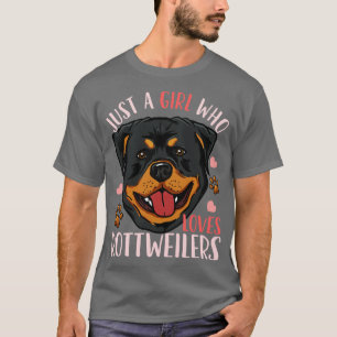 Camiseta Sólo un Chica que ama a los rottweilers Perro Chic