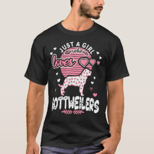 Camiseta Sólo Un Chica Que Ama A Los Rottweilers Rottweiler