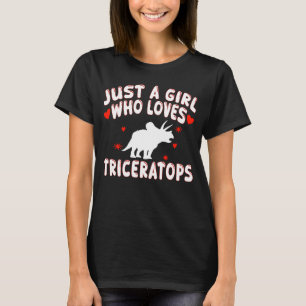 Camiseta Solo un Chica que ama a los triceratops