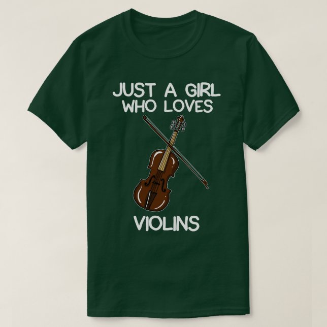 Camiseta Sólo un Chica que ama a los violines (Diseño del anverso)