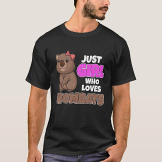 Camiseta Sólo un Chica que ama a los wombats