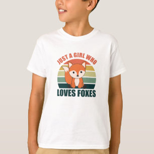 Camiseta Sólo Un Chica Que Ama A Los Zorros Animales Cuesto