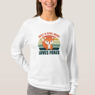 Camiseta Solo Un Chica Que Ama A Los Zorros Animando A Los