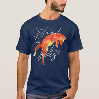 Camiseta Sólo un Chica que ama a los zorros Art Cute Fox An