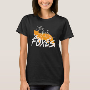 Camiseta Sólo un Chica que ama a los zorros Art Cute Fox An