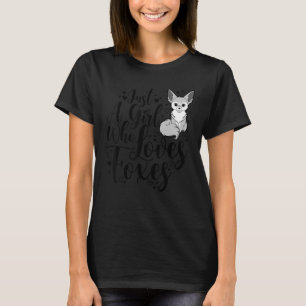 Camiseta Solo un Chica que ama a los zorros como animal par