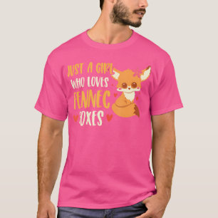 Camiseta Sólo un Chica que ama a los zorros de corazón lind