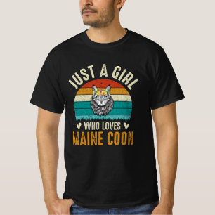 Camiseta Solo un Chica que ama a Maine Coon