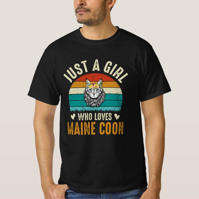 Camiseta Solo un Chica que ama a Maine Coon (Anverso)