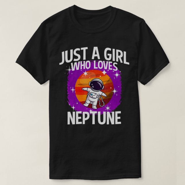 Camiseta Solo un Chica que ama a Neptuno (Diseño del anverso)