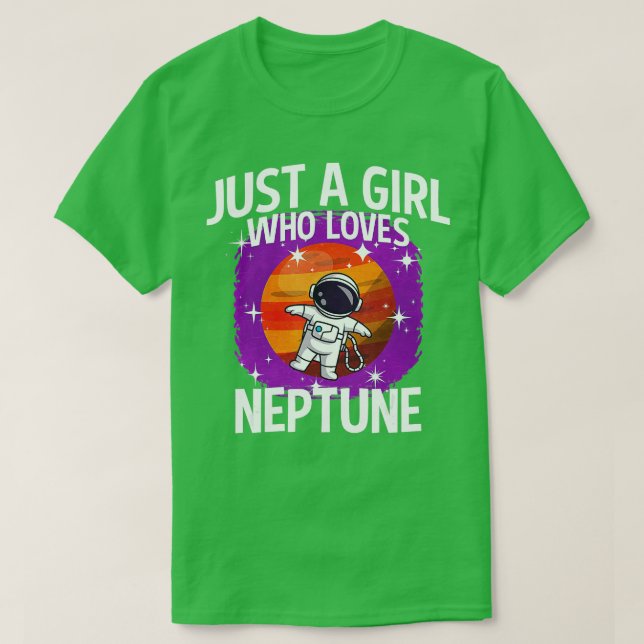 Camiseta Solo un Chica que ama a Neptuno (Diseño del anverso)