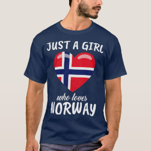 Camiseta Sólo un Chica que ama a Noruega