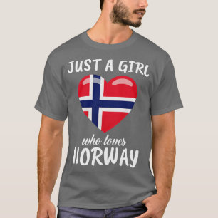 Camiseta Sólo un Chica que ama a Noruega