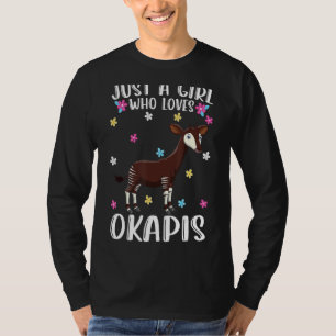 Camiseta Sólo un Chica que ama a Okapis Cute Okapi
