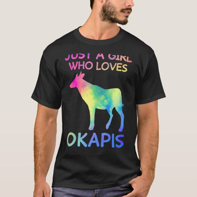 Camiseta Sólo un Chica que ama a Okapis Funny Okapi (Anverso)