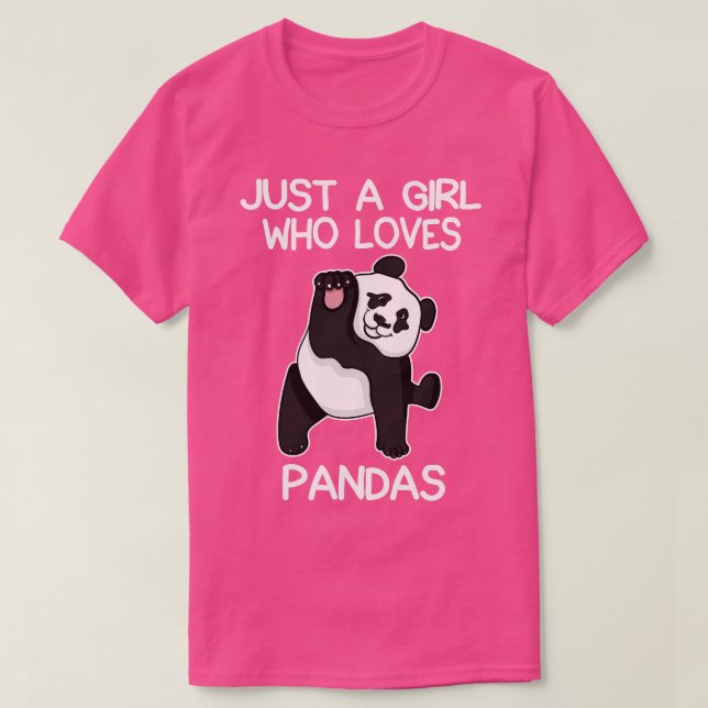 Camiseta Solo un Chica que ama a Pandas 1 (Diseño del anverso)