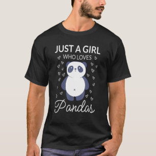 Camiseta Sólo un Chica que ama a Pandas Chica de oso lindo 