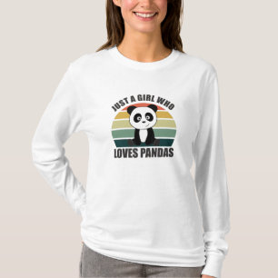 Camiseta Sólo un Chica que ama a Pandas Cute Animales Vinta
