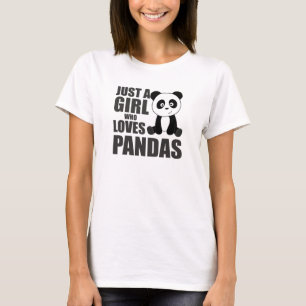 Camiseta Sólo un Chica que ama a Pandas Cute Animales Vinta