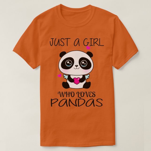 Camiseta Solo Un Chica Que Ama A Pandas Cute Panda (10) (Diseño del anverso)